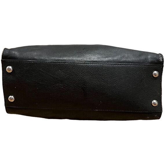 Michael Kors Hamilton Black Satchel Bag with Silver Hardware - Picture 7 of 10